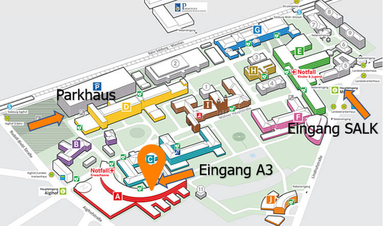 Lageplan LKH-Salzburg